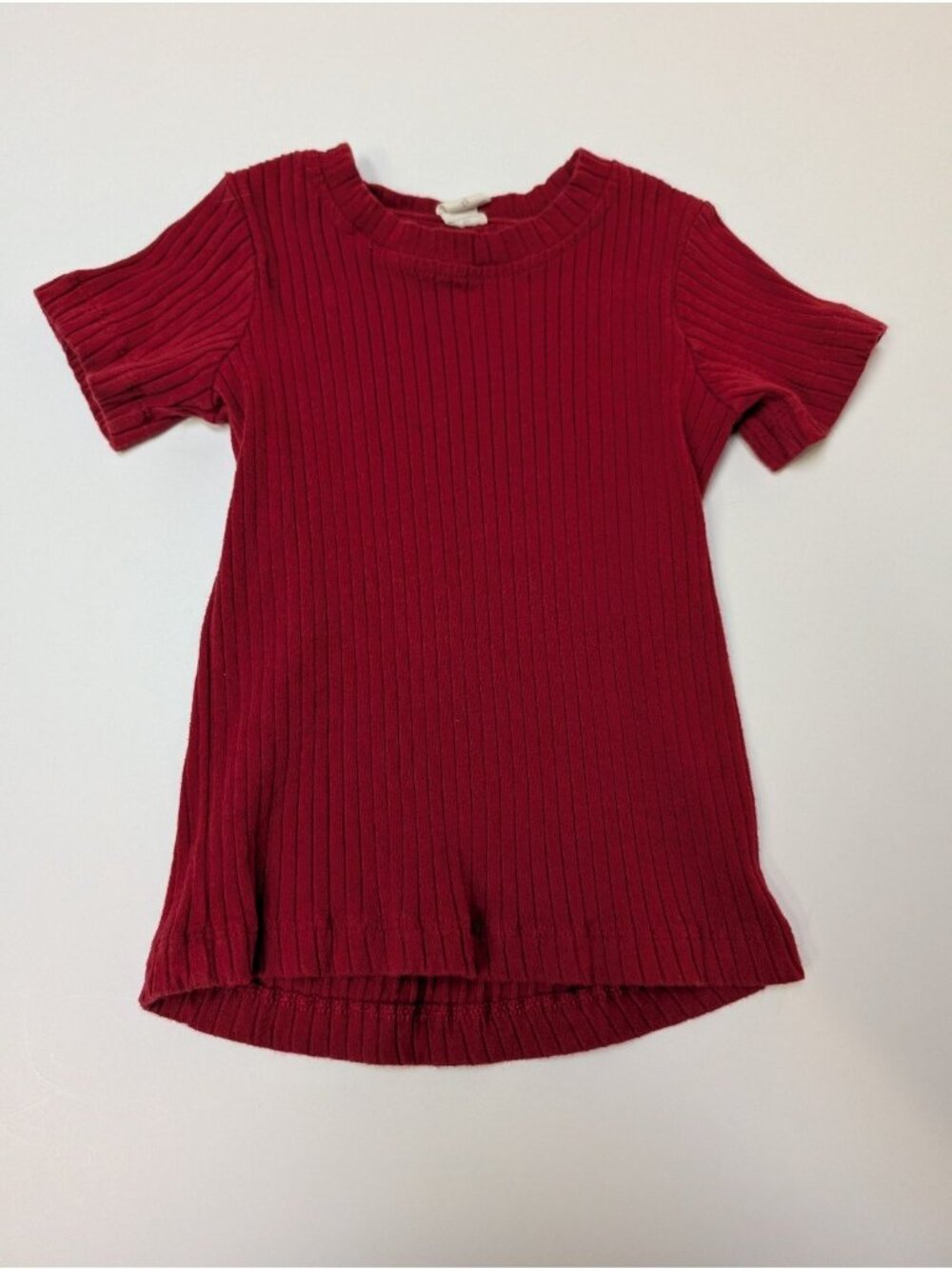 Kate Quinn Organic Cotton Wide Rib 2T Red Short Sleeve Tee